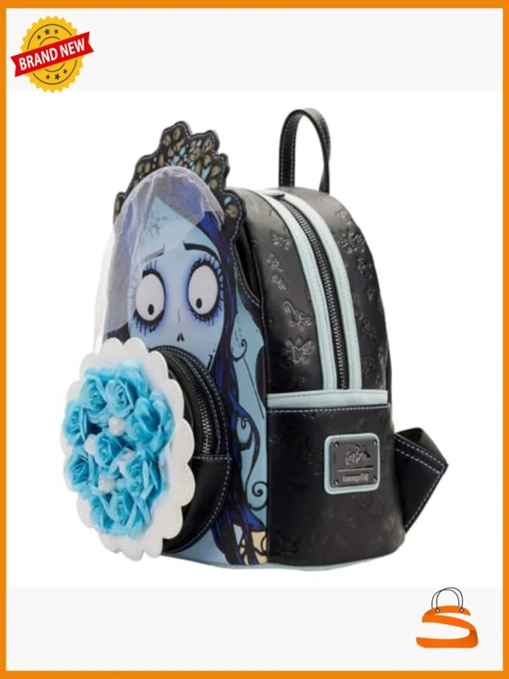 Emily Bouquet Mini Backpack with Faux Flowers and Applique Details